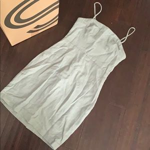 Light green linen dress